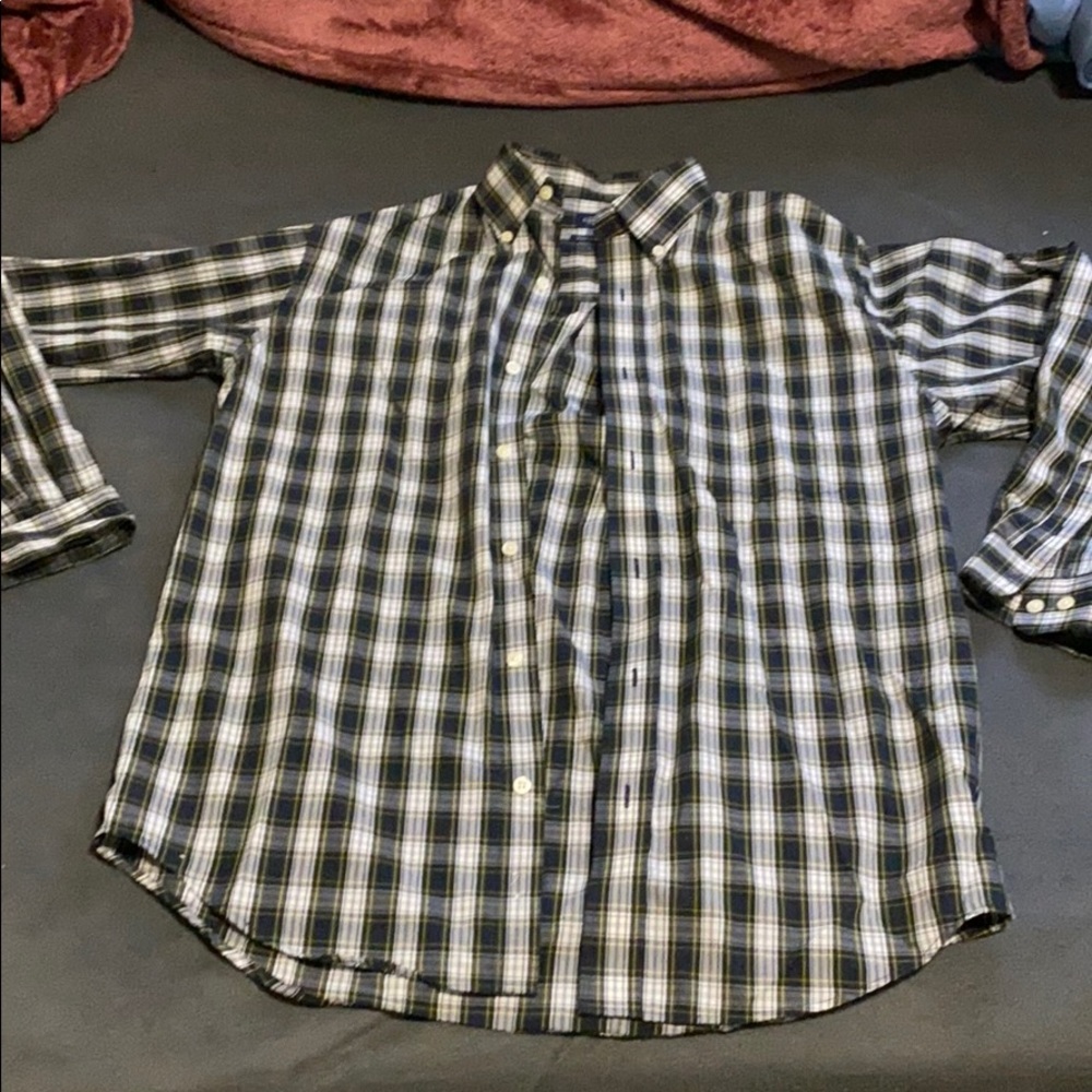 Consensus long sleeve striped button down shirt